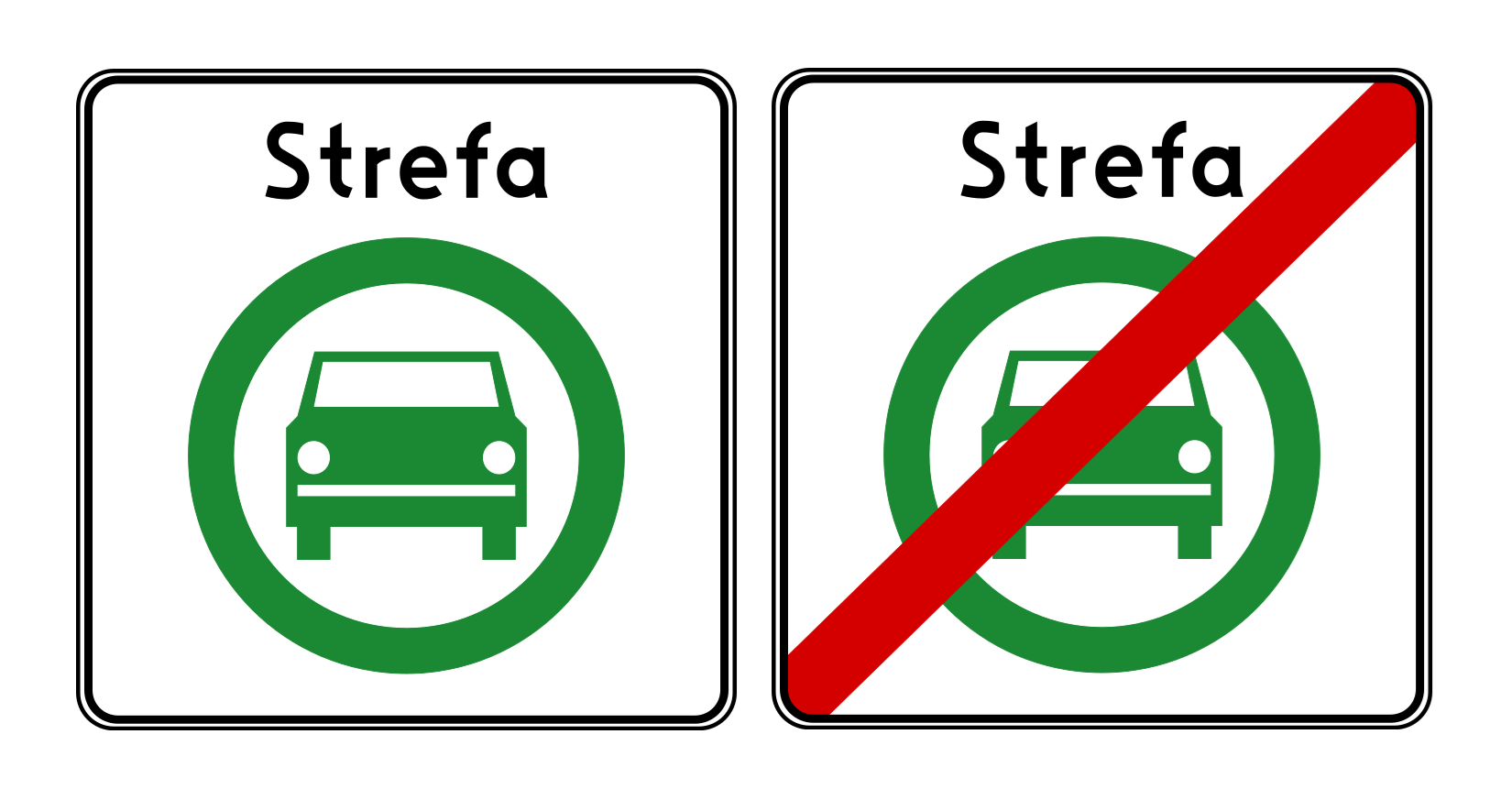 Znaki strefy czystego transportu