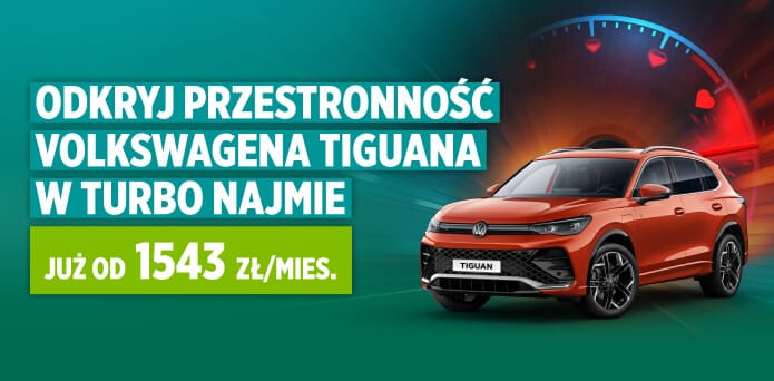 Funkcjonalny Volkswagen Tiguan ze skrzynią biegów DSG – zmiana biegów nieodczuwalna jak rata turbo najmu