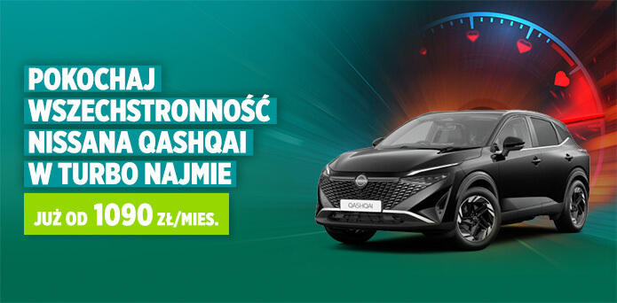 Zaprojektowany, aby przyciągać wzrok. Nissan Qashqai oczaruje tak, jak rata turbo najmu już od 1090 zł/mies