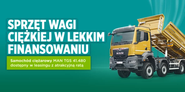 Wyleasinguj samochód ciężarowy MAN TGS 41.480 z bogatym wyposażeniem w korzystnych ratach