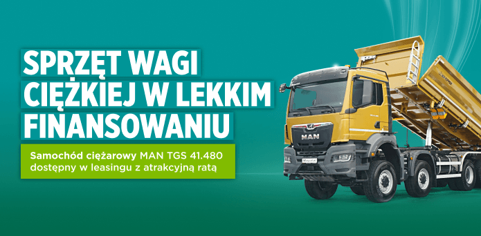 Wyleasinguj samochód ciężarowy MAN TGS 41.480 z bogatym wyposażeniem w korzystnych ratach