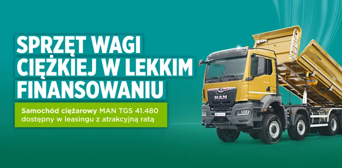 Wyleasinguj samochód ciężarowy MAN TGS 41.480 z bogatym wyposażeniem w korzystnych ratach