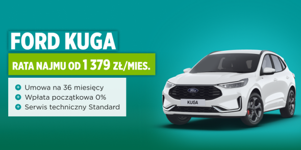 Ford Kuga ST-Line bez wpłaty własnej od 1 379 zł/mies.