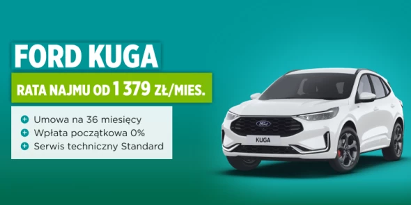 Ford Kuga ST-Line bez wpłaty własnej od 1 379 zł/mies.