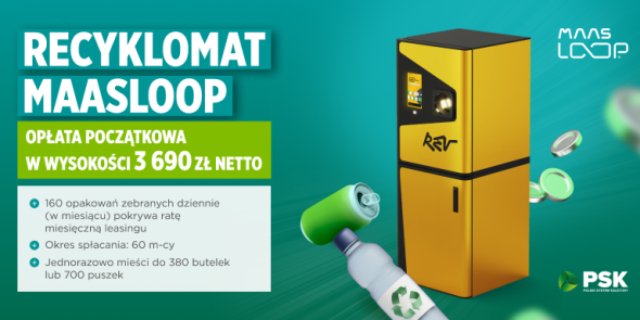 Sfinansuj automat kaucyjny Rev Loop i przygotuj swój sklep na system kaucyjny