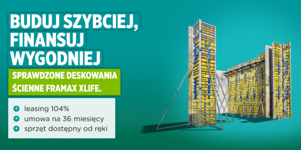 Profesjonalne deskowania DOKA dostępne od ręki w leasingu 104%