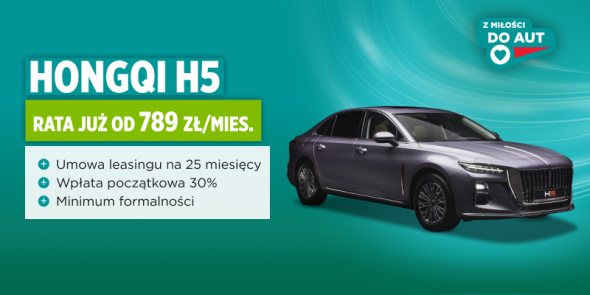 Hongqi H5 w eleganckiej wersji w leasingu już od 789 zł/mies.